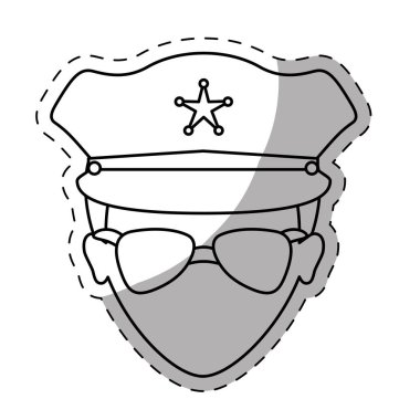 şekil polis yüz simge görüntüsü