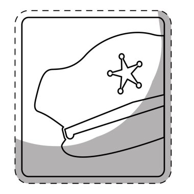 Şekil şapka polis simge görüntüsü