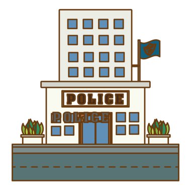 Polis Merkezi simgesi görüntü tasarım