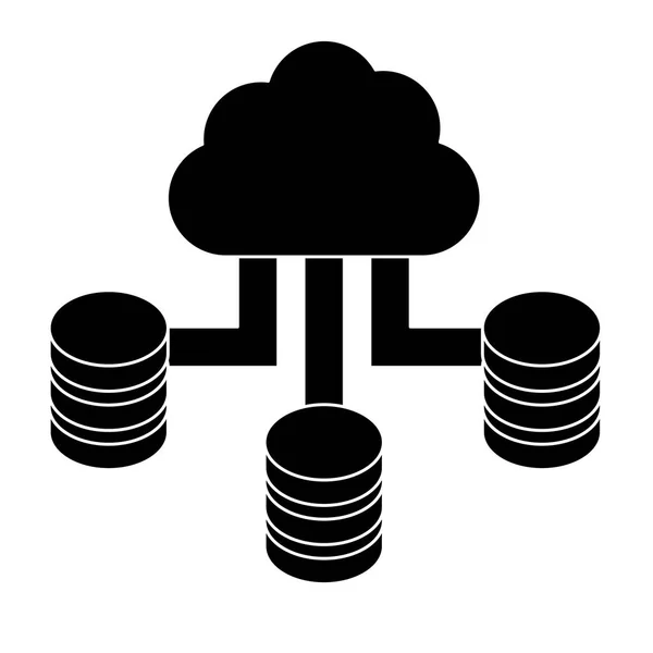 Kara bulut barındırma veri merkezi — Stok Vektör