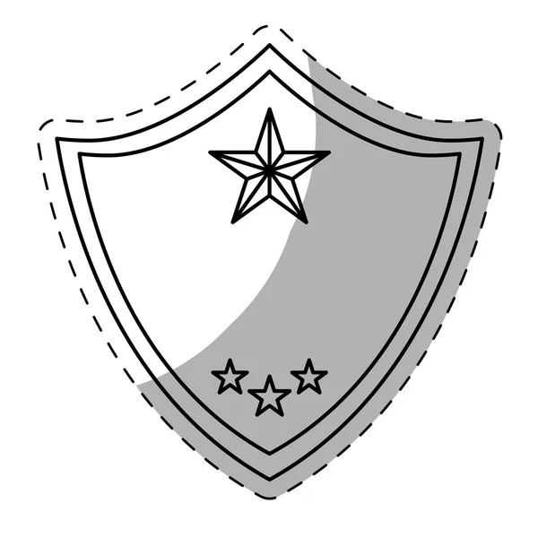 Figura policía insignia icono imagen — Vector de stock