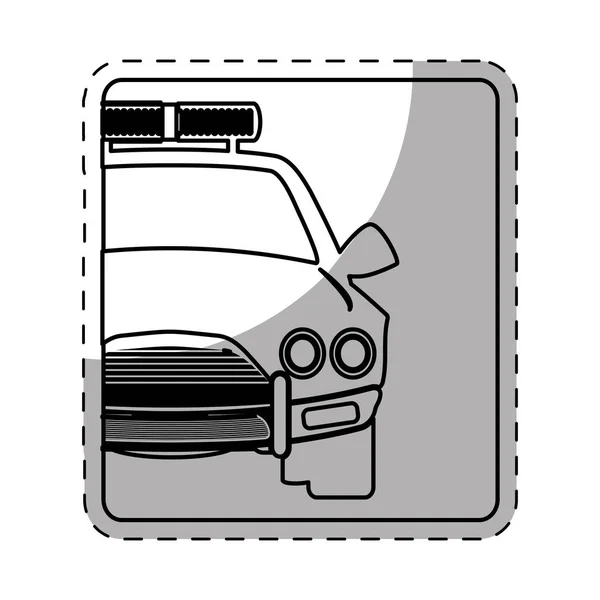 Figura carro polícia ícone imagem — Vetor de Stock