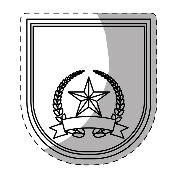 Figura immagine icona distintivo della polizia — Vettoriale Stock