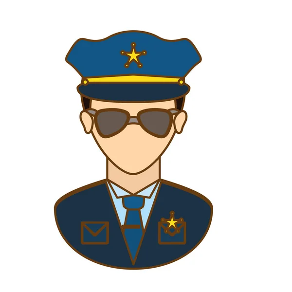 Diseño de imagen icono oficial de policía — Vector de stock