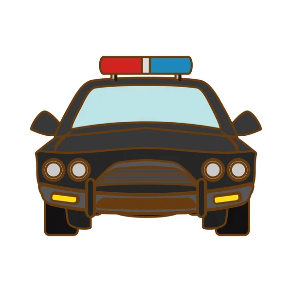 Car police icon image — Stock Vector