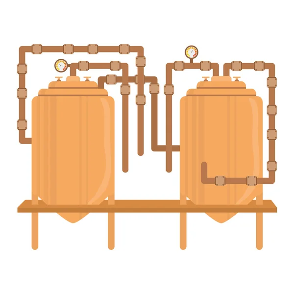 Design de imagem ícone tanques de cerveja — Vetor de Stock