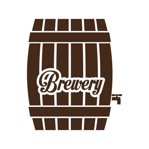 brown barrel icon image design