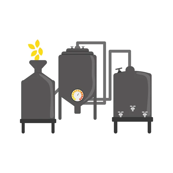 Tanques de cerveza icono diseño de imagen — Vector de stock
