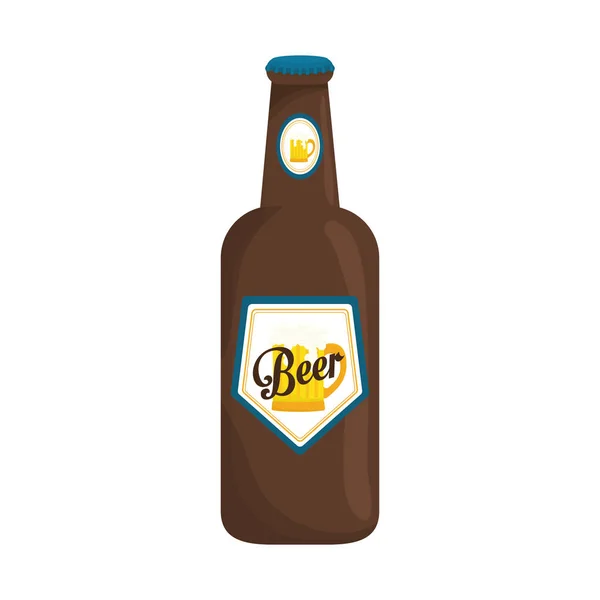 Şişe bira simgesi tasarım — Stok Vektör