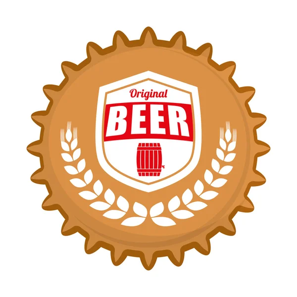 ビール関連のエンブレム アイコン イメージ — ストックベクタ