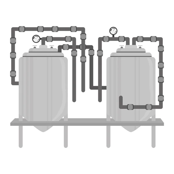 Design de imagem ícone tanques de cerveja — Vetor de Stock