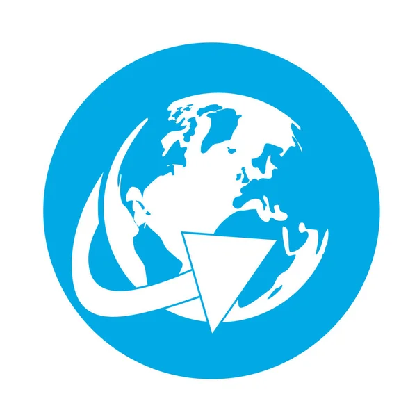 Planeta Tierra Internacional o imagen de icono global — Vector de stock