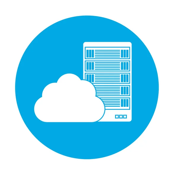Imagen icono de almacenamiento en la nube — Vector de stock