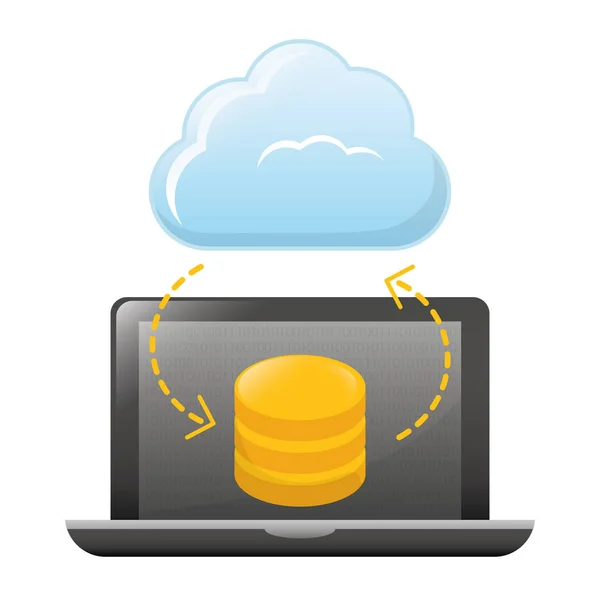 Изображение значка хранилища облаков — стоковый вектор
