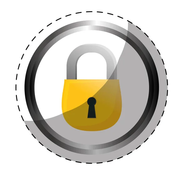 Safety lock security icon image — Stock Vector