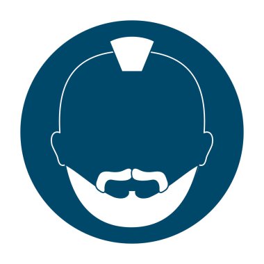 sakallı adam mohawk simge görüntüsü ile