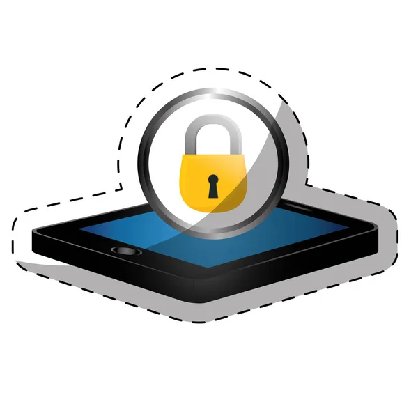 Digitale of internet securityicon afbeelding — Stockvector