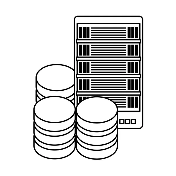 Veritabanı en iyi duruma getirme sunucu afiş simgesi — Stok Vektör