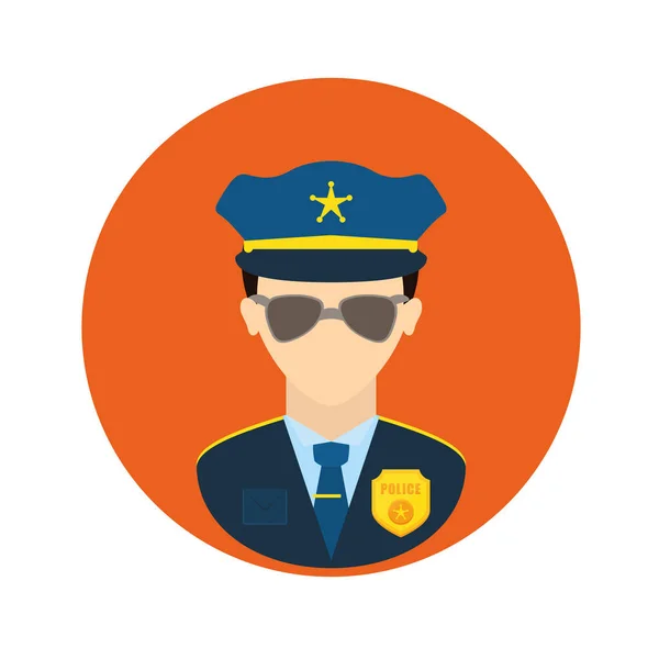 Imagen icono de policía — Vector de stock