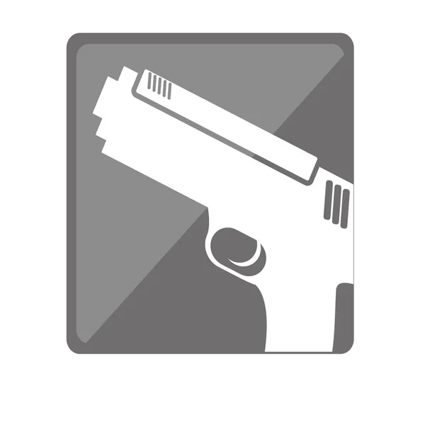 Immagine icona singola pistola — Vettoriale Stock