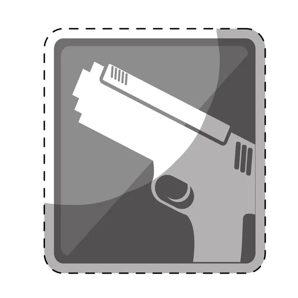 Single gun icon image — Stock Vector