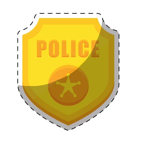 Politie pictogramafbeelding — Stockvector