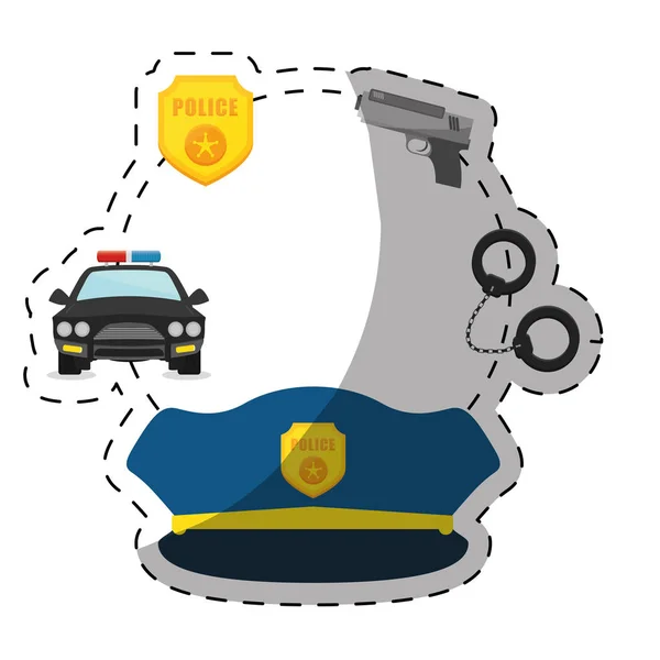 Symbolbild der Polizei — Stockvektor