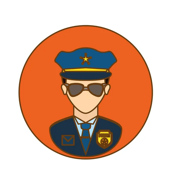 Politie pictogramafbeelding — Stockvector