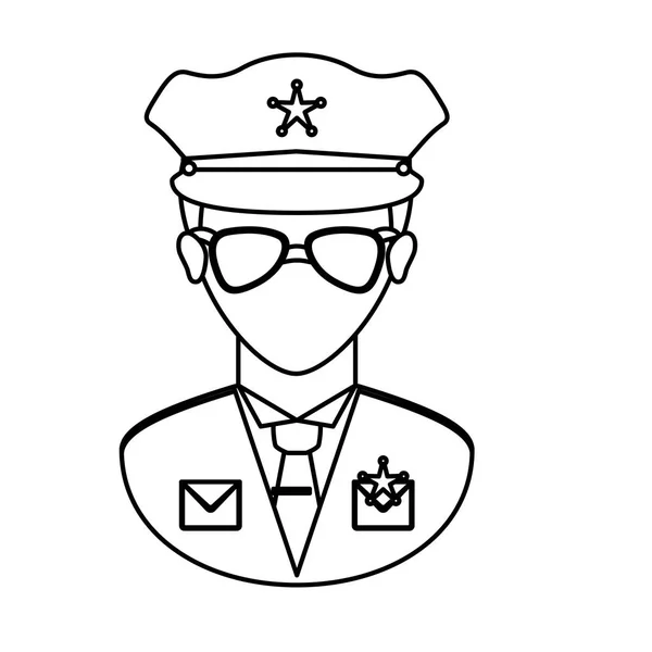 Politie pictogramafbeelding — Stockvector