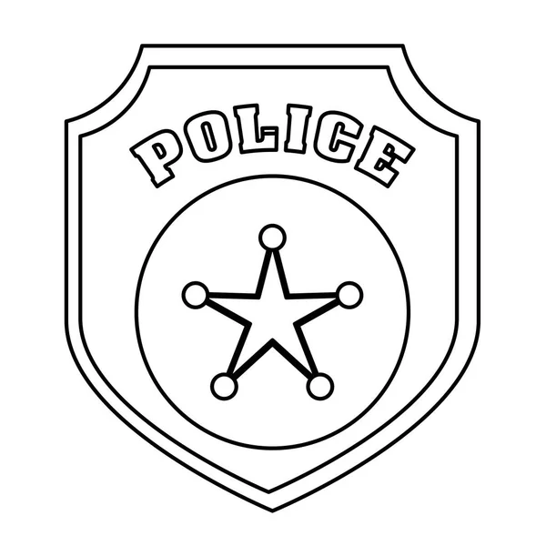 Politie pictogramafbeelding — Stockvector