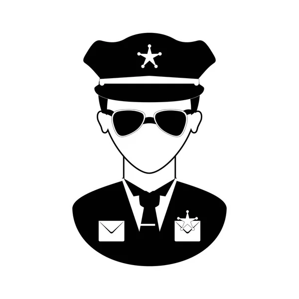 Imagen icono de policía — Vector de stock