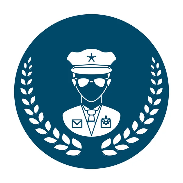 Politie pictogramafbeelding — Stockvector