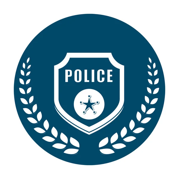 Politie pictogramafbeelding — Stockvector