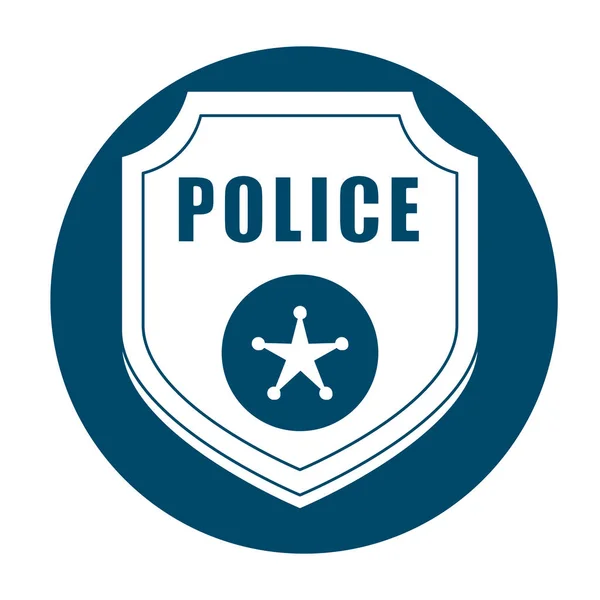 Politie pictogramafbeelding — Stockvector