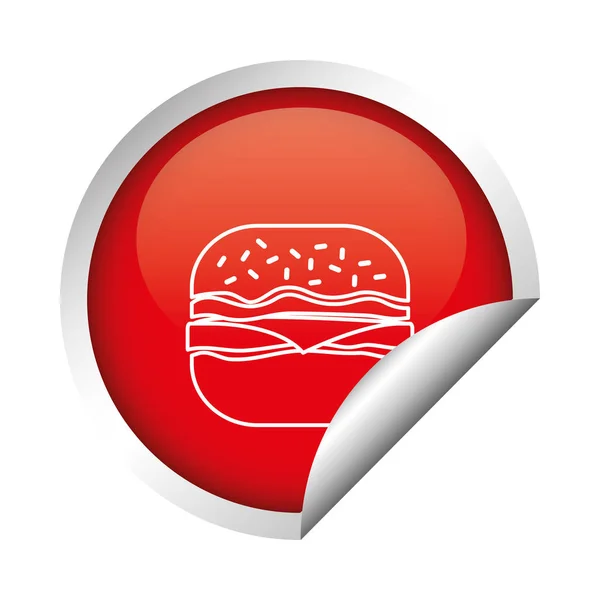 Imagen icono de comida rápida — Vector de stock