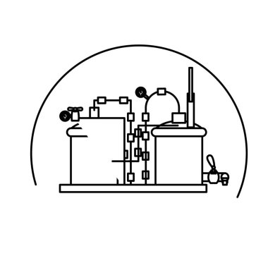 Kontur bira tankları simgesi görüntü tasarım