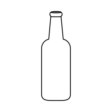 Kontur şişe bira simgesi tasarım