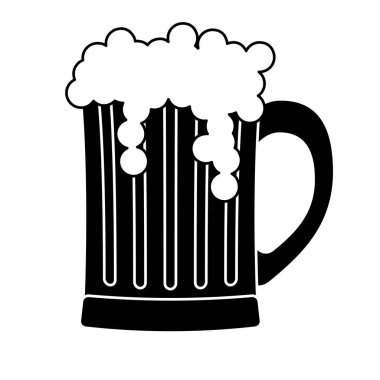 Siyah Cam bira simgesi görüntü tasarım