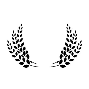 Kara buğday dalları simgesi görüntü tasarım