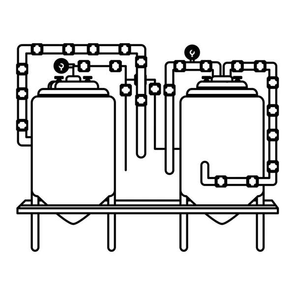 Figure bière réservoirs icône image conception — Image vectorielle