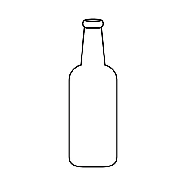 Contour bouteille de bière icône design — Image vectorielle