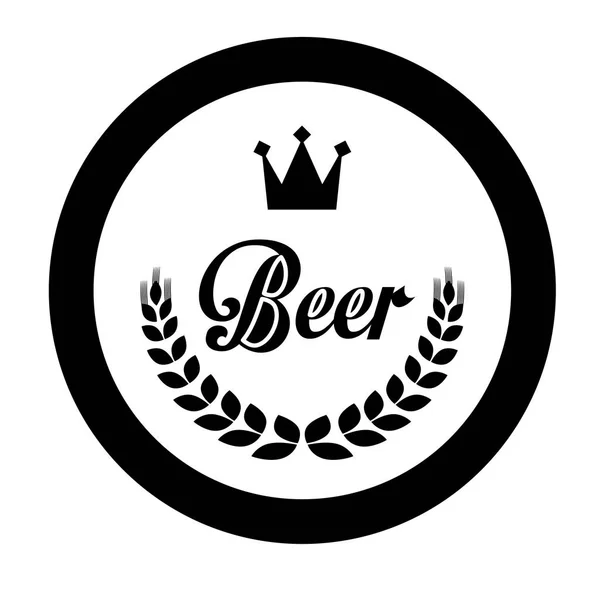 Изображение эмблемы черного пива — стоковый вектор