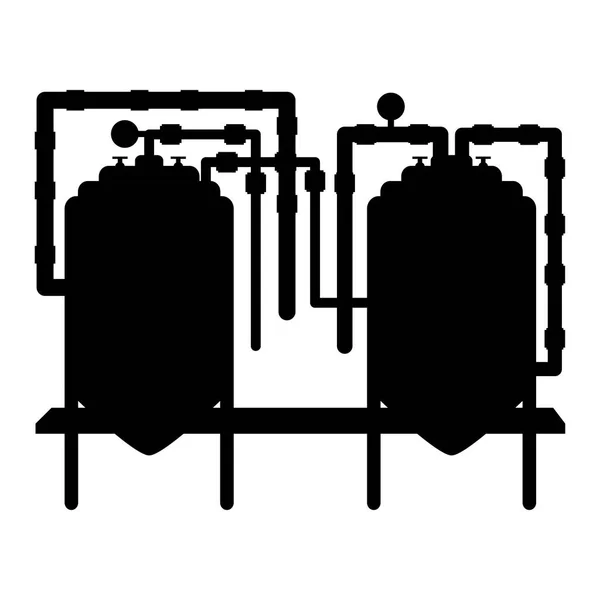 Design de imagem ícone tanques de cerveja preta — Vetor de Stock