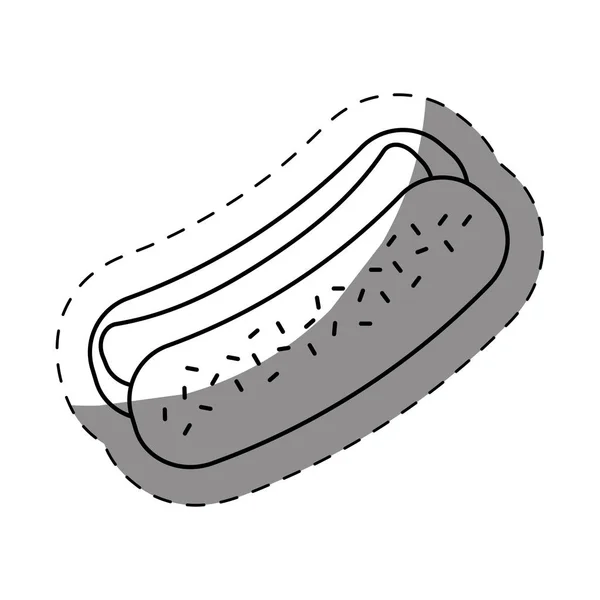 Hotdog fastfood icoon — Stockvector