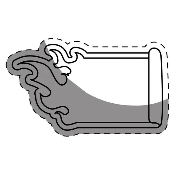 Fuoco fiamme bianco emblema icona immagine — Vettoriale Stock