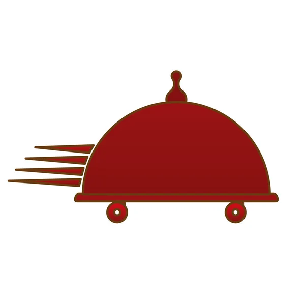 Icono del emblema de entrega de comida rápida — Vector de stock