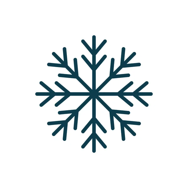 Símbolo de inverno floco de neve — Vetor de Stock