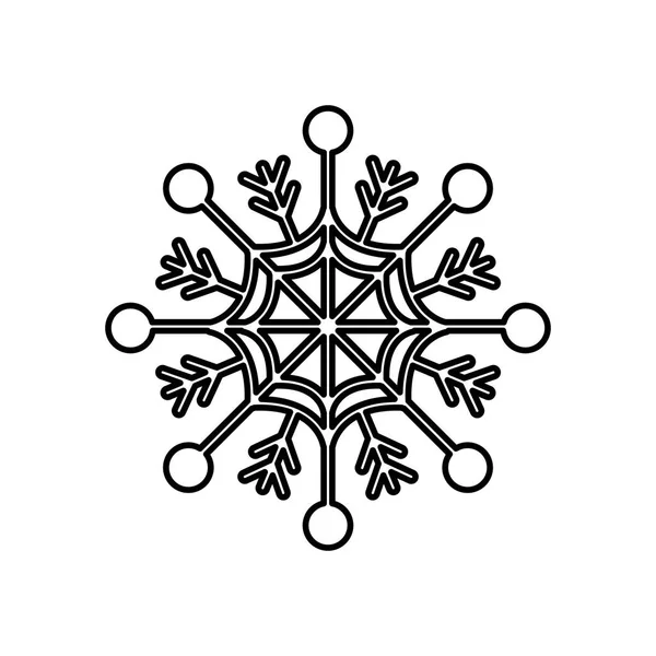 Copo de nieve símbolo de invierno — Vector de stock