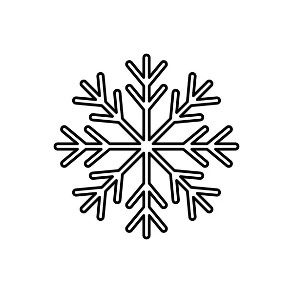 Copo de nieve símbolo de invierno — Vector de stock