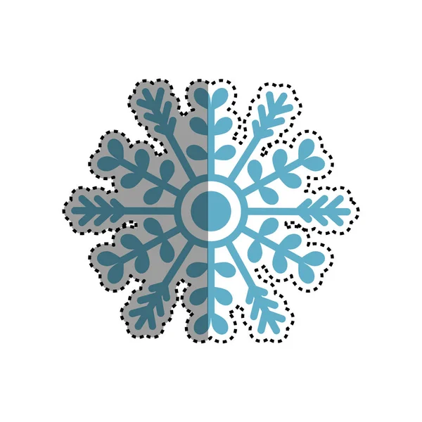 Copo de nieve símbolo de invierno — Vector de stock